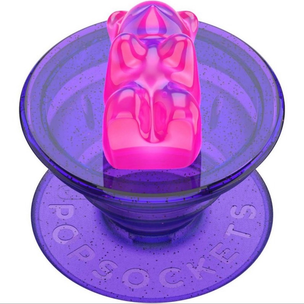 PopSockets PopGrip Cell Phone Grip & Stand, color is Bon Bon Gummy Bear Purple